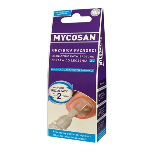 MYCOSAN - Grzybica paznokci, zestaw do leczenia, serum 10 ml + 10 pilniczków