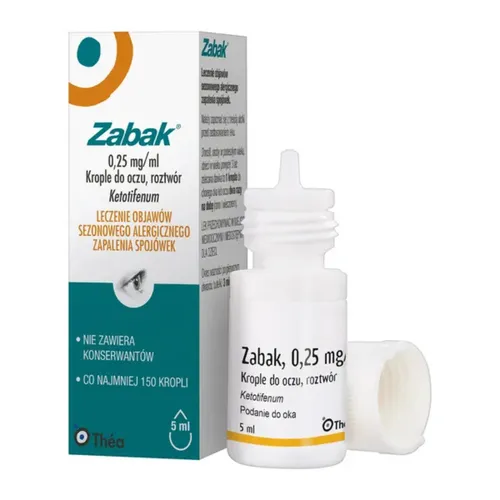 Zabak 0,25 mg/ml, krople do oczu, 5 ml