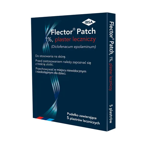 Flector Patch 1%, plaster leczniczy, 5 sztuk