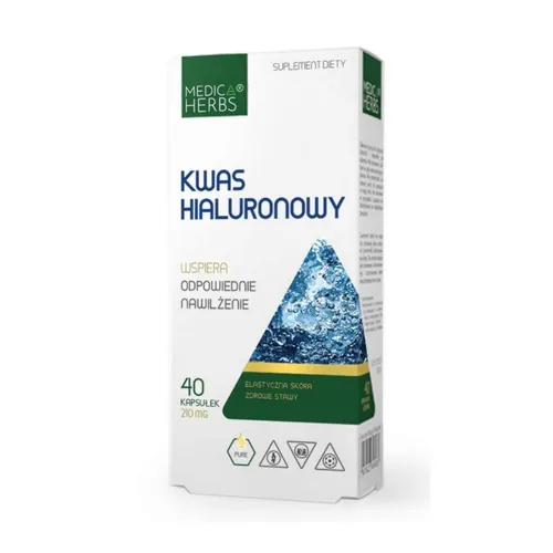 Medica Herbs Kwas hialuronowy, 40 kapsułek
