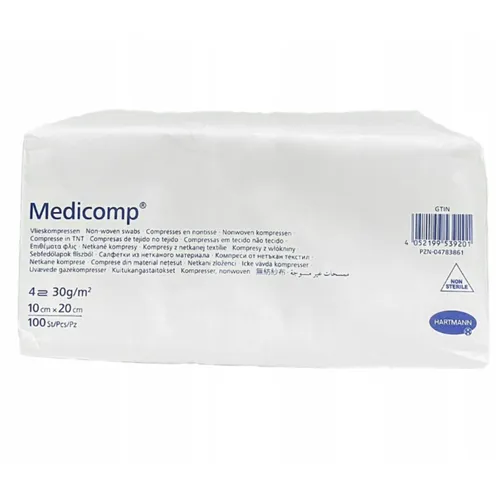 Medicomp - kompresy niejałowe, 10 cm x 20 cm, 100 sztuk