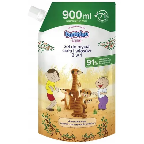 Bambino - żel do mycia ciała i włosów 2w1, 900ml