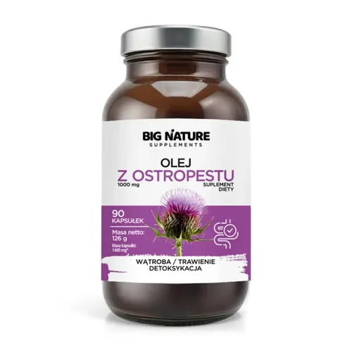 Big Nature Olej z ostropestu, 90 kapsułek
