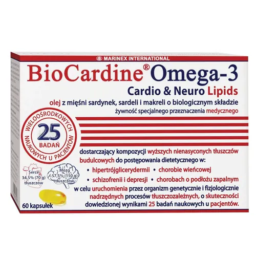 BioCardine Omega-3 Cardio Neuro Lipids, 60 kapsułek