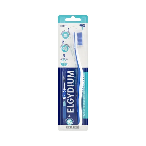 ELGYDIUM - szczoteczka do zębów 4w1, miękka, 1 sztuka