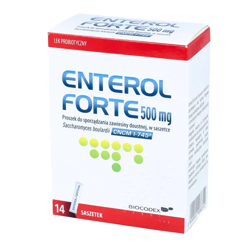 Enterol Forte 500 mg, proszek, 14 saszetek