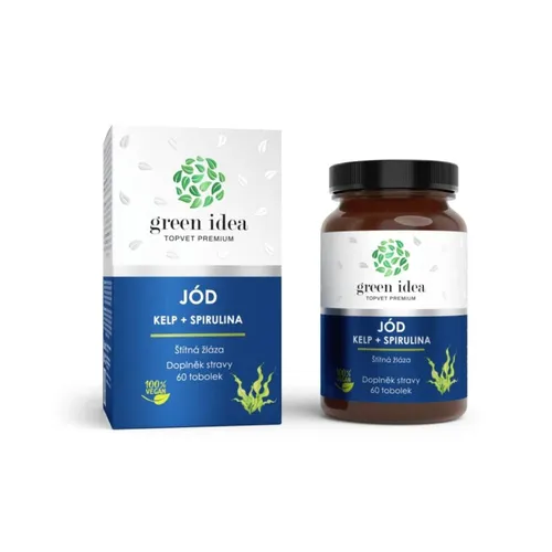 Green Idea Jod Kelp + Spirulina, 60 kapsułek