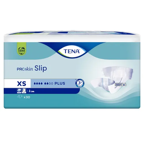 TENA Slip ProSkin Plus - pieluchomajtki, rozmiar XS, 30 sztuk