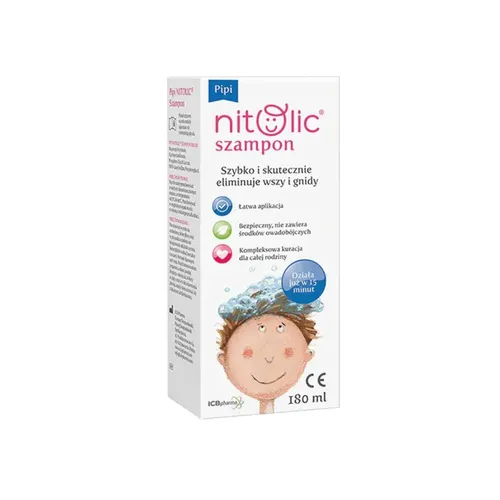 Pipi Nitolic - szampon do eliminacji wszy i gnid, 180 ml