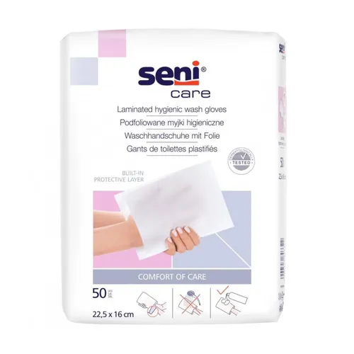 Seni Care - myjki podfoliowane, 50 sztuk
