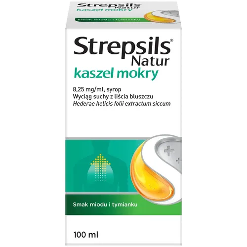 Strepsils Natur, Kaszel mokry 8,25 mg/ml, 100 ml