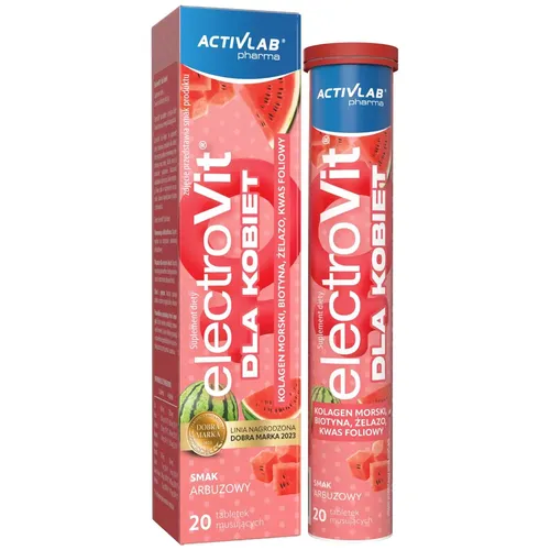Activlab ElectroVit dla kobiet, smak arbuzowy, 20 tabletek musujących