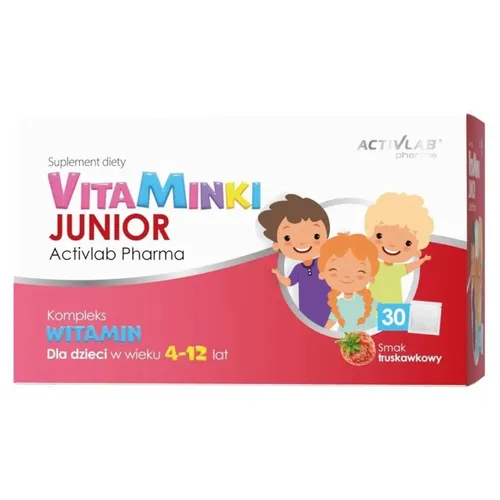 Activlab VitaMinki Junior, smak truskawkowy, 30 saszetek