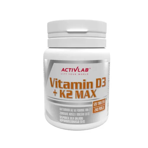 Activlab Vitamin D3 + K2 MAX, 120 tabletek