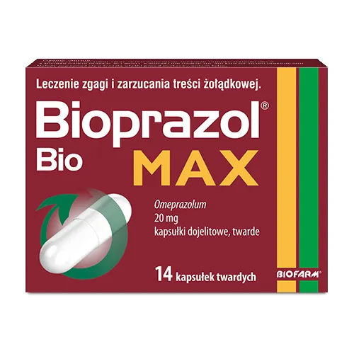 Bioprazol Bio Max 20 mg, 14 kapsułek
