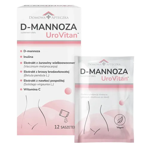Domowa Apteczka D-Mannoza UroVitan, 12 saszetek
