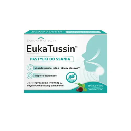 Domowa Apteczka EukaTussin, 12 pastylek do ssania