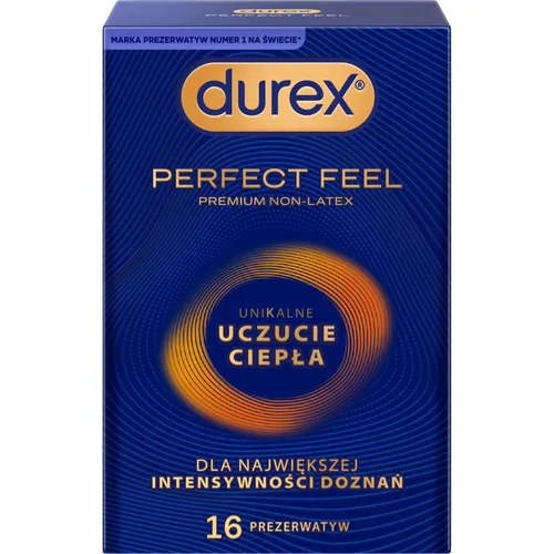 Durex Perfect Feel - prezerwatywy Premium Non-Latex, 16 sztuk