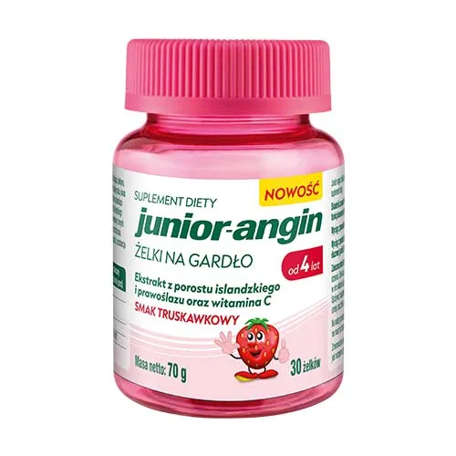 Junior-Angin żelki na gardło, od 4 lat, 30 sztuk
