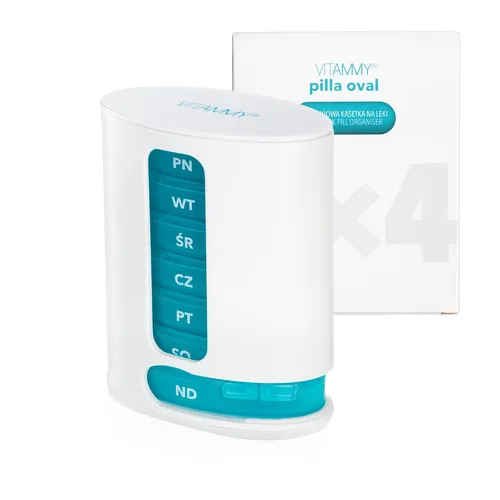 Vitammy Pilla Oval 7x4 - kasetka tygodniowa na leki, 1 sztuka