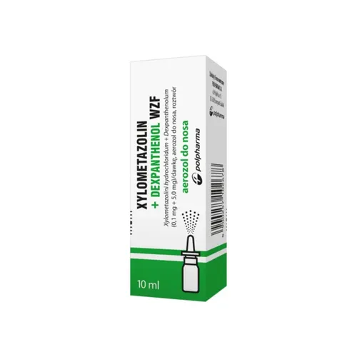 Xylometazolin + Dexpanthenol WZF, (0,1mg+5,0mg)/dawkę , 10 ml