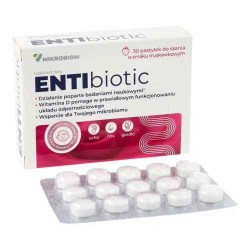 MIKROBIOM ENTIbiotic, 30 pastylek do ssania