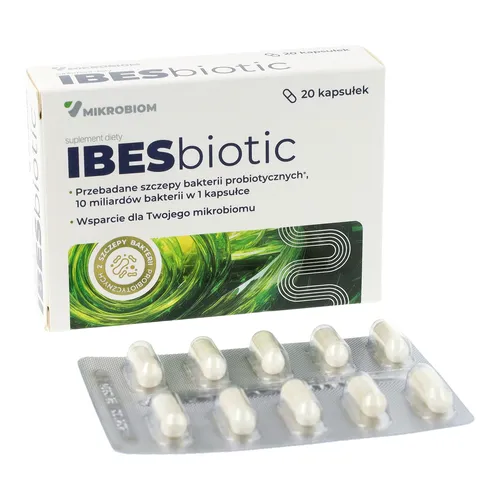MIKROBIOM IBESbiotic, 20 kapsułek