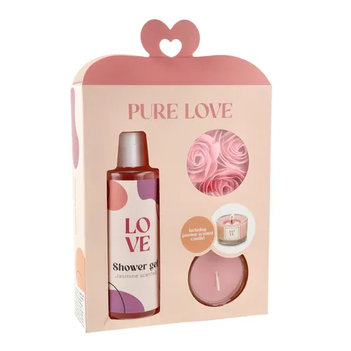 Zestaw upominkowy Pure Love ze świecą, 1 komplet