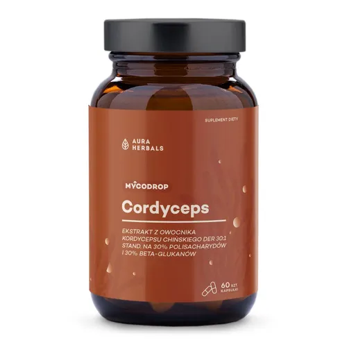 Aura Herbals Cordyceps 30% Beta-Glutan, 60 kapsułek