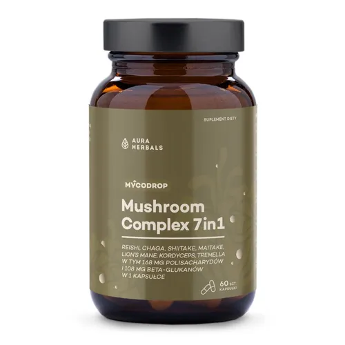 Aura Herbals Mushroom Complex 7w1, 60 kapsułek