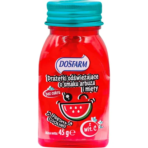 Dosfarm - drażetki odświeżające, mięta i arbuz, 45 g