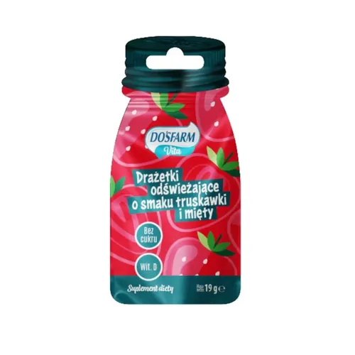 Dosfarm Vita - drażetki odświeżające, mięta i truskawka, 19 g