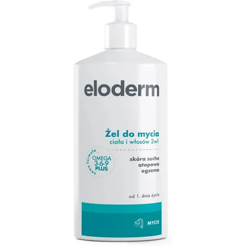 ELODERM - żel do mycia ciała i włosów 2w1, 200 ml
