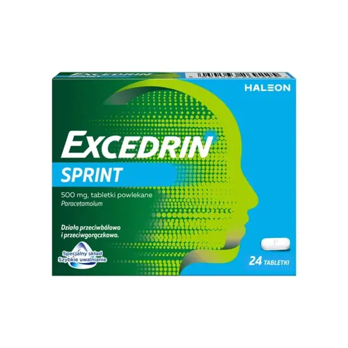 Excedrin Sprint 500 mg, 24 tabletek