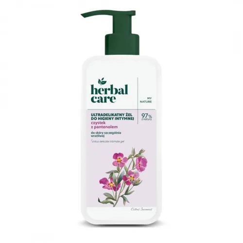 Herbal Care - ultradelikatny żel do higieny intymnej, Czystek z pantenolem, 330 ml