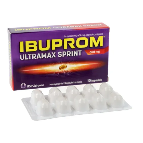 Ibuprom Ultramax Sprint 600 mg, 10 kapsułek