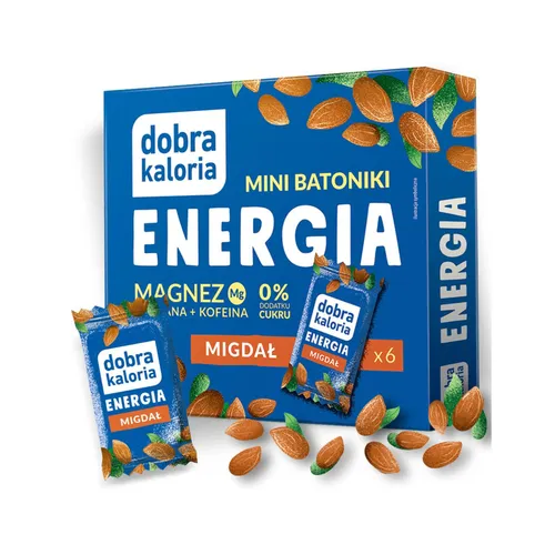 Dobra Kaloria - Mini batoniki Energia z migdałami bez cukru, 102 g
