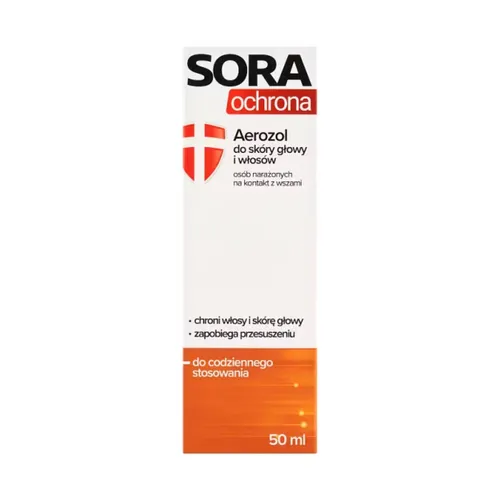 SORA Ochrona - aerozol na włosy zapobiegający wszawicy, 50 ml