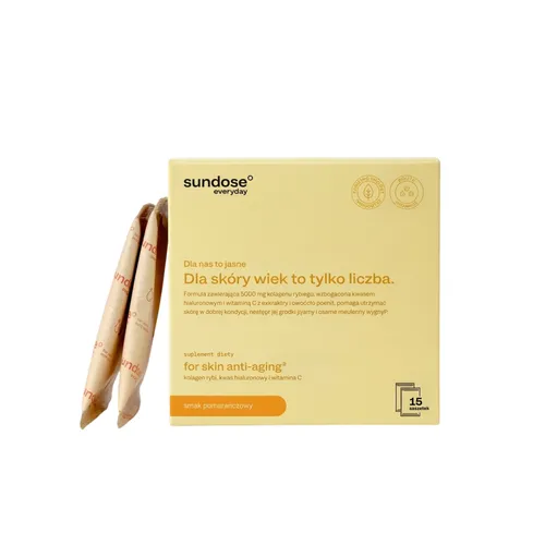 SUNDOSE Kolagen o smaku pomarańczowym, 15 saszetek