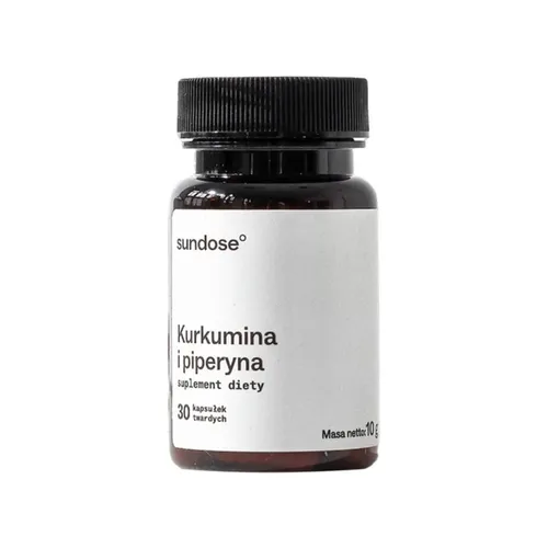 SUNDOSE Kurkumina i Piperyna, 30 kapsułek