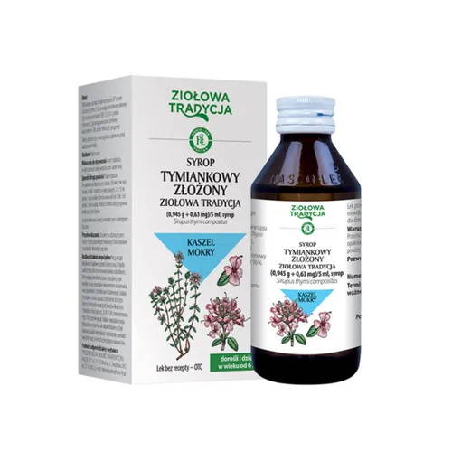 Syrop tymiankowy złożony (15 g + 0,01 g)/100 g, 125 g (Data ważności: 31.08.2026)