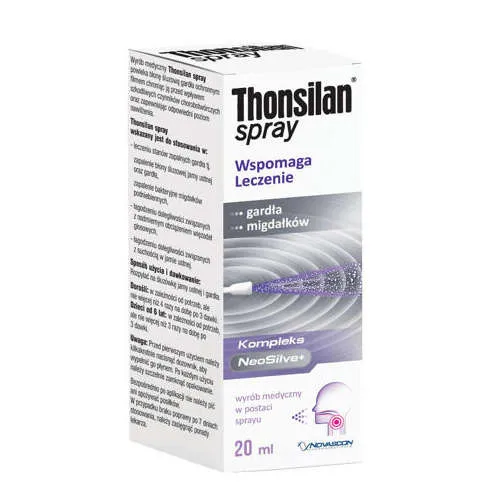 Thonsilan - spray wspomagający funkcjonowanie migdałków i gardła, 20 ml (Data ważności: 31.08.2026)