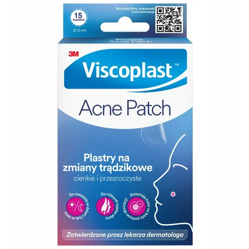 Viscoplast Acne Patch - plastry na zmiany trądzikowe, 15 sztuk