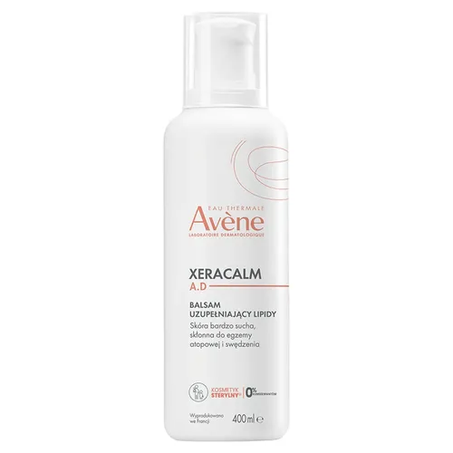 Avene XeraCalm A.D - balsam uzupełniający lipidy do twarzy i ciała, skóra bardzo sucha, atopowa i swędząca, 400 ml