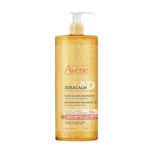 Avene XeraCalm A.D - olejek oczyszczający uzupełniający lipidy do skóry suchej i skłonnej do atopii, 1000 ml