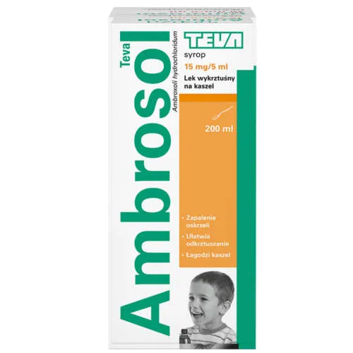 Ambrosol 15 mg/5 ml, syrop, 200 ml (Data ważności: 31.10.2026)