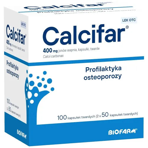 Biofarm - Calcifar 400 mg, 100 kapsułek twardych