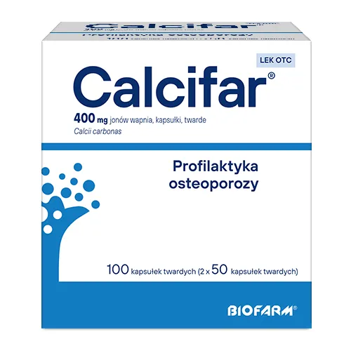 Biofarm - Calcifar 400 mg, 100 kapsułek twardych