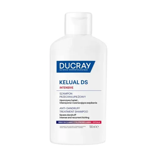 DUCRAY Kelual DS Intensive - specjalistyczny szampon przeciwłupieżowy łagodzący swędzenie i pieczenie, 100 ml