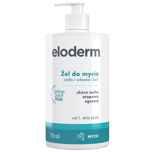 ELODERM Żel d/mycia ciała/włos 750 ml NZA